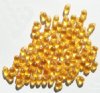 100 4x6mm Transparent Matte Topaz Drop Beads